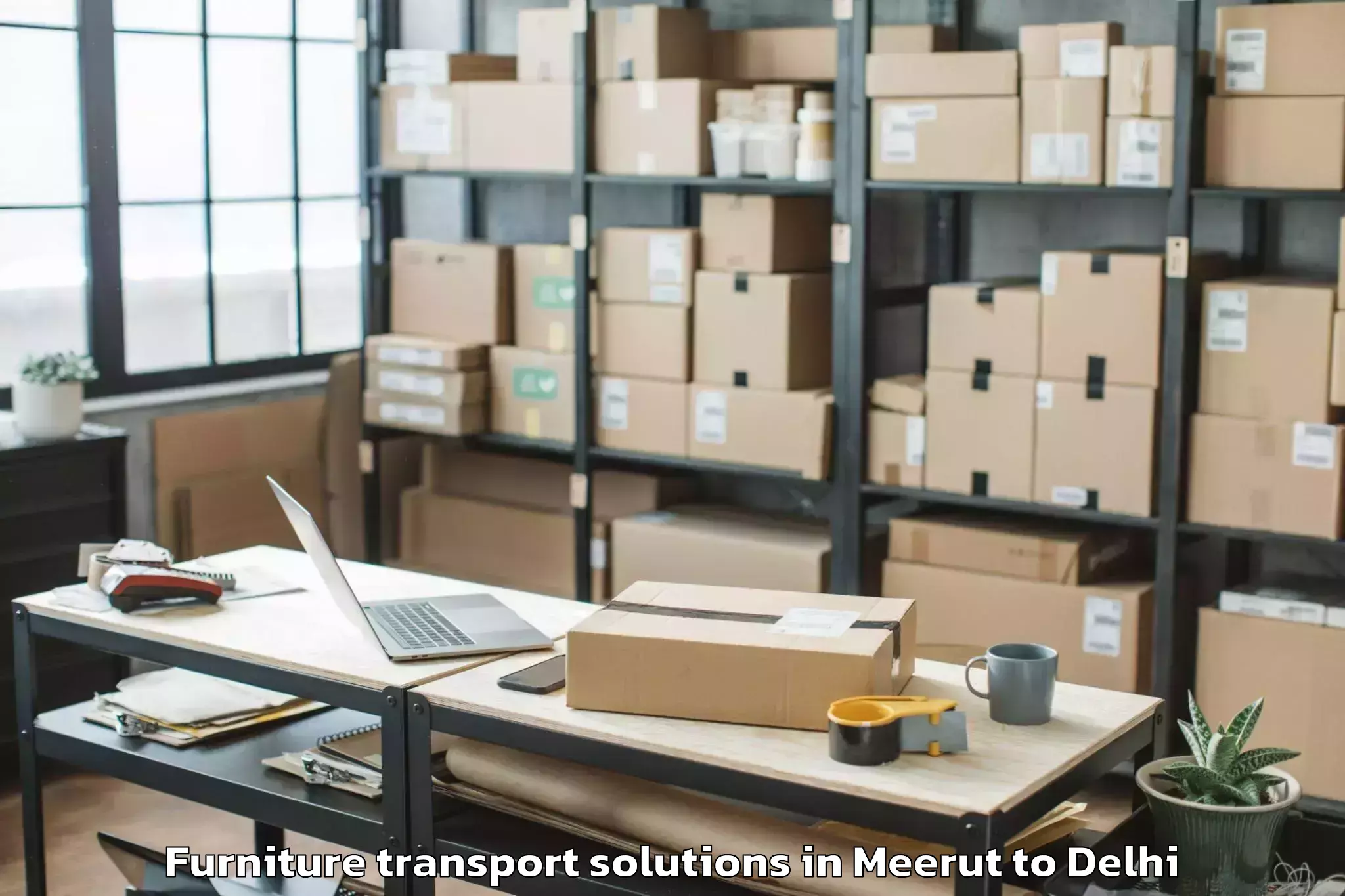 Meerut to Lodhi Road Furniture Transport Solutions